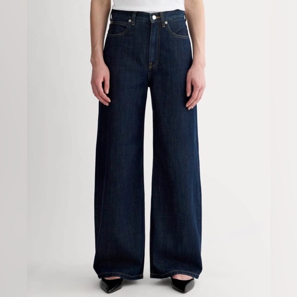 Everlane Denim - Everlane Women's High Rise Wide Leg Jeans in Indigo